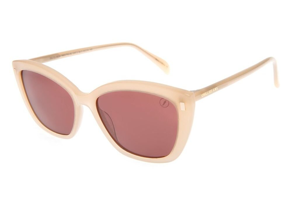 Óculos de Sol Feminino Chilli Beans Clássico Bege Polarizado – Estilo e Proteção
