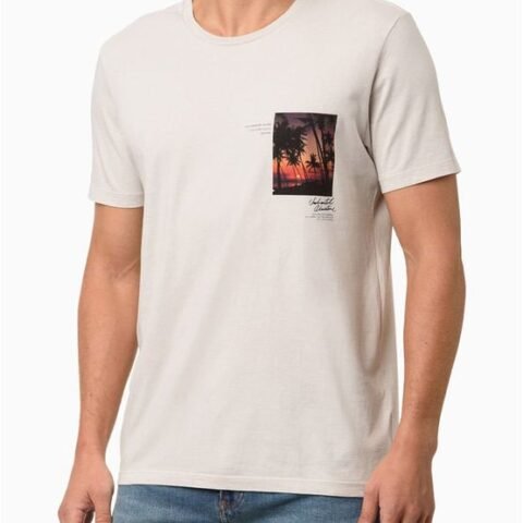 Camiseta Masculina Unlimited Adventure Areia – Conforto e Estilo Calvin Klein
