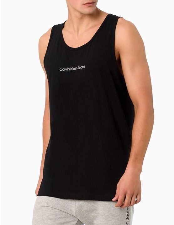 Regata Calvin Klein Jeans Masculina Logo Centralizado – Preto