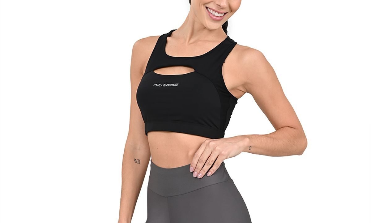 Top Flex Compression Olympikus Feminino GG Preto – Conforto e Sustentação para Seus Treinos