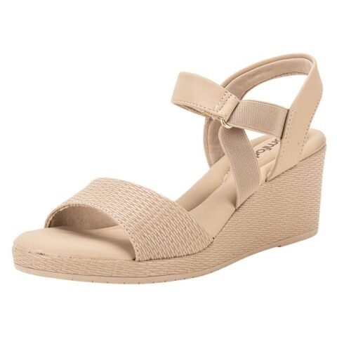 Sandália Feminina Anabela ComfortFlex 2473402 BEGE 34 – Conforto e Estilo