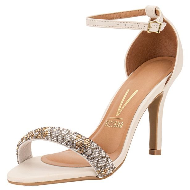 Sandália Feminina Salto Fino Vizzano 62491003 Marfim 37 – Elegância e Conforto