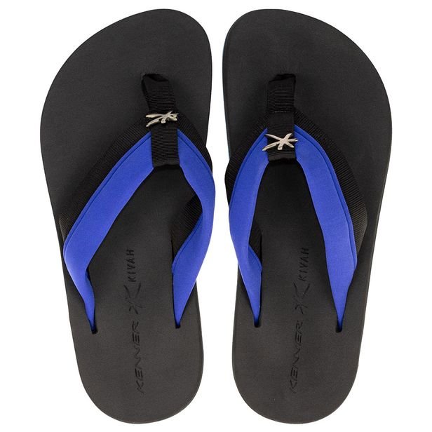 Chinelo Masculino Kivah Kenner – HXC PRETO/AZUL 40: Conforto e Estilo para o Dia a Dia