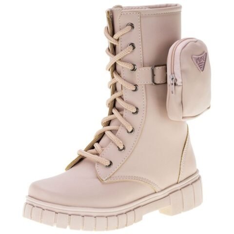Bota Infantil Coturno Nilqi – 1550 ROSA 28: Estilo e Conforto para Meninas