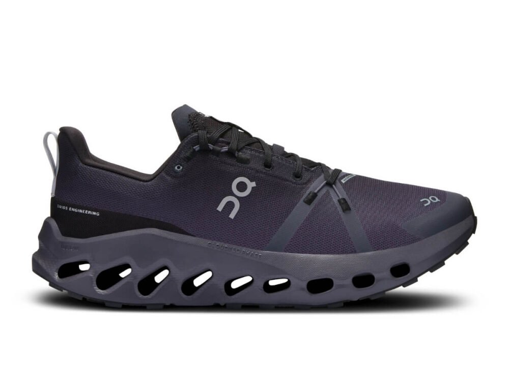 Tênis On Running Cloudsurfer Trail Waterproof Masculino Preto – Conforto e Proteção para Trilhas