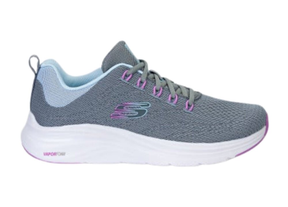 Tênis Skechers Vapor Foam Feminino Cinza – Conforto e Leveza para o Dia a Dia