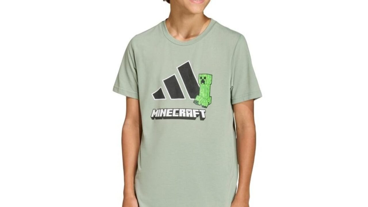 Camiseta Treino Adidas Minecraft Verde – Conforto e Estilo para os Fãs