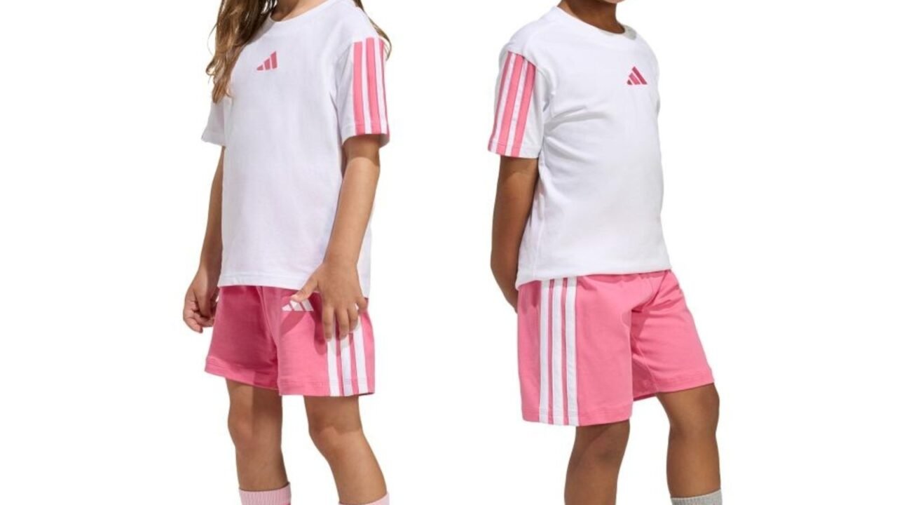 Infantil – Conjunto Camiseta Essentials adidas Sportswear Branco