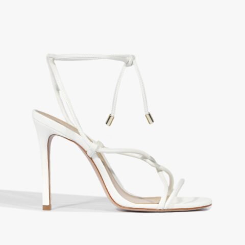 Sandália Salto Strings Twist Branca | Schutz – Estilo e Sofisticação