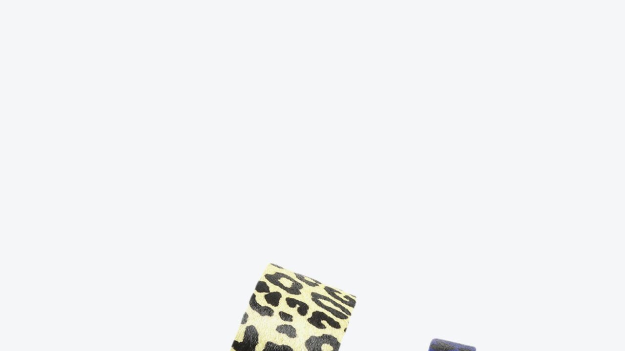 Sandália Rasteira Slide Couro Bicolor Animal Print | Schutz