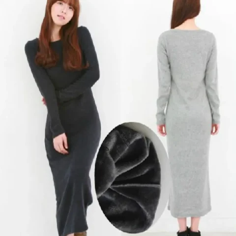 Vestido Maxi Térmico TIYIHAILEY: Conforto e Estilo para o Inverno