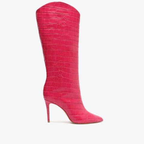 Bota Salto Alto Maryana Couro Pink | Schutz: Sofisticação e Estilo para Seu Visual