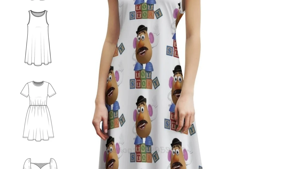 Vestido Boho Chic Elegante para Praia e Festas – Mr Potato Head Alternative Movie