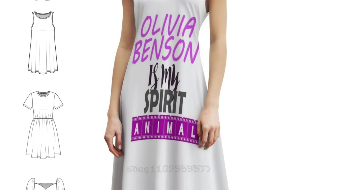 Vestido Mini Casual Feminino Olivia Benson Is My Spirit Animal – Estilo Preppy e Conforto
