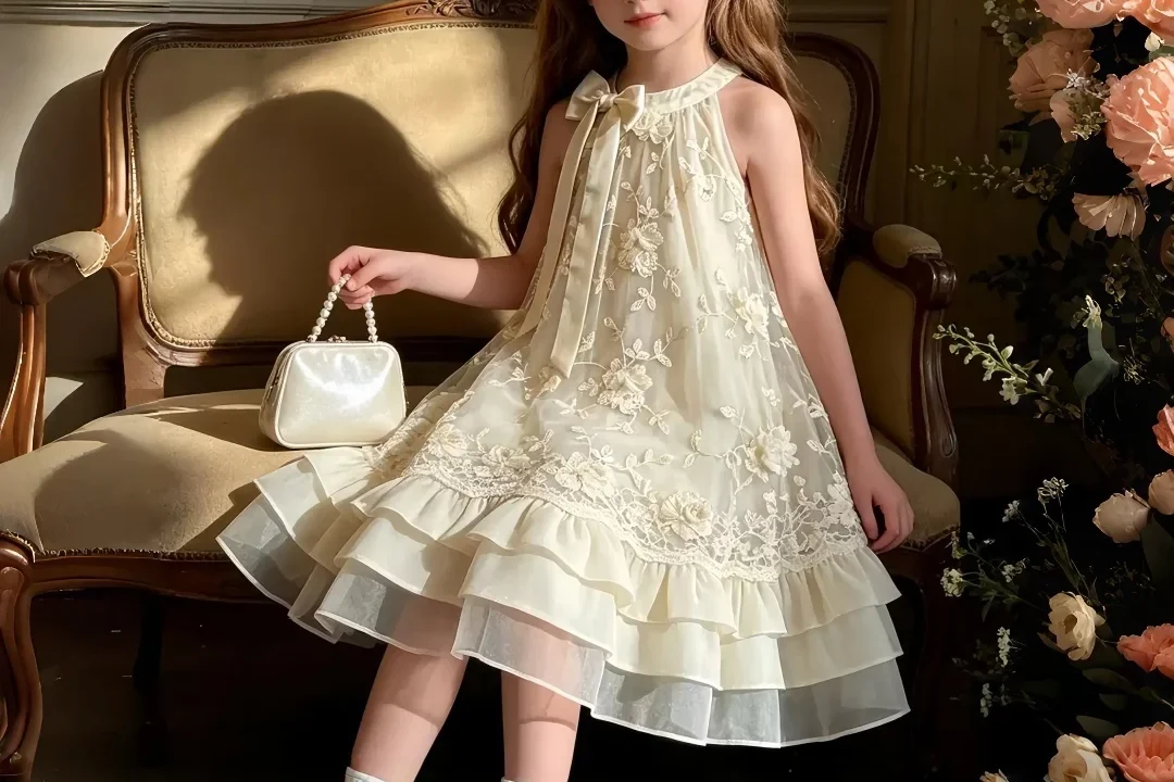 Vestido de Tule com Renda para Meninas – Elegância e Conforto para Festas