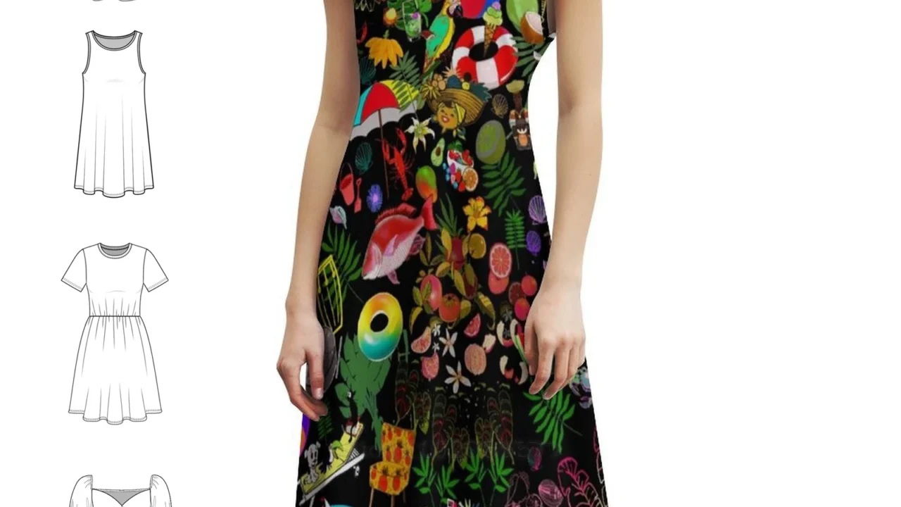 Vestido Mondo Tropicale Vintage Bohemian: Estilo e Versatilidade com Desconto de 51%