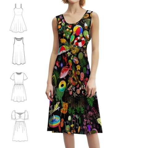 Vestido Mondo Tropicale Vintage Bohemian: Estilo e Versatilidade com Desconto de 51%