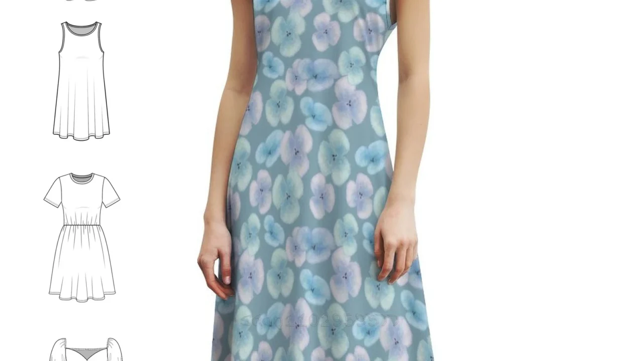 Vestido Light Blue Flowers Light Boho Chic – Elegância e Conforto para Todas as Ocasiões