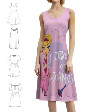Vestido Feminino I Dream Of Jeannie 4 – Estampa Trendy para Festa e Rua