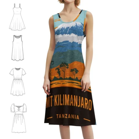 Vestido Feminino Mt Kilimanjaro Tanzania: Estilo e Conforto para Suas Festas