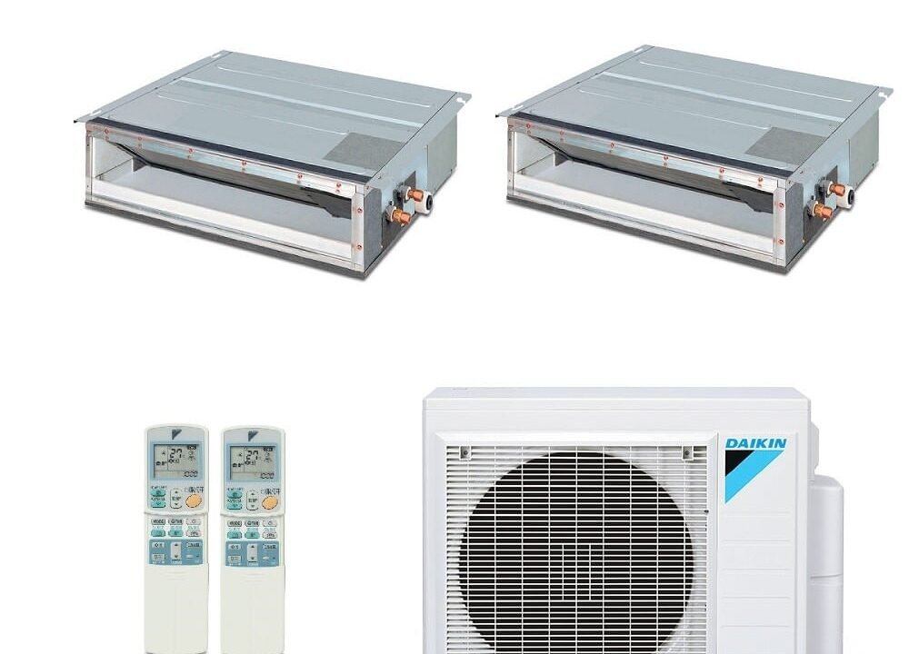 Ar-Condicionado Multi Split Inverter Daikin 24.000 BTUs (2x Evap Duto 12.000) Quente/Frio 220V: Climatização Eficiente para Dois Ambientes