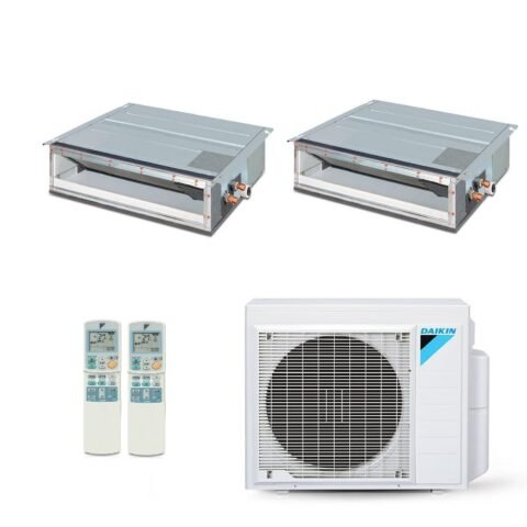 Ar-Condicionado Multi Split Inverter Daikin 24.000 BTUs (2x Evap Duto 12.000) Quente/Frio 220V: Climatização Eficiente para Dois Ambientes