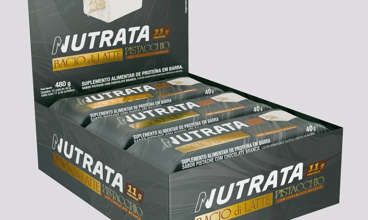 Barra de Proteína Nutrata Bacio Di Latte – 12 unidades | Nutrição e Sabor