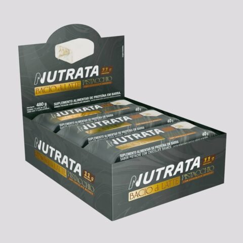 Barra de Proteína Nutrata Bacio Di Latte – 12 unidades | Nutrição e Sabor