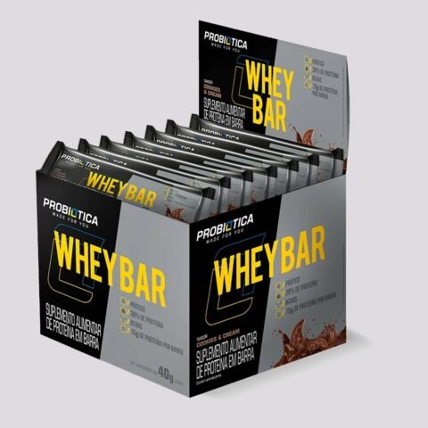 Barra de Proteína Probiótica Whey Bar 24 unidades: Energia e Nutrição na Medida Certa