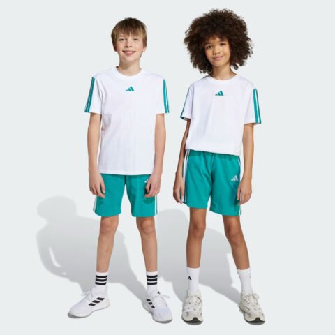 Bermuda Adidas 3 Stripes ESS Juvenil Verde Água: Conforto e Estilo para Crianças