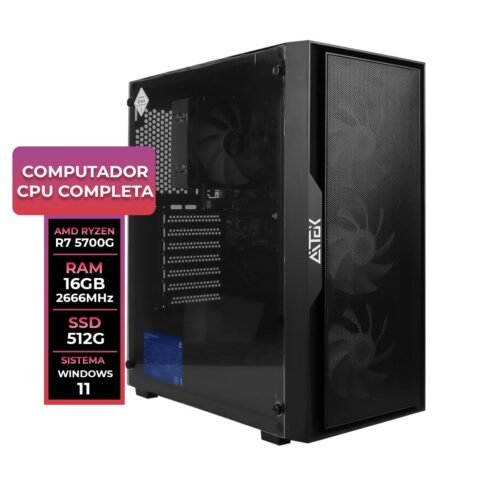 Computador Desktop AMD Ryzen 7 5700G 16GB DDR4 SSD 512GB Windows 11 – Aitek DELTA-G57BB