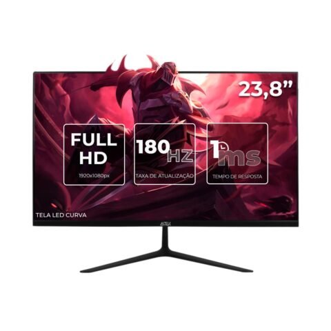 Monitor Gamer Curvo 23,8” Aitek IPS Full HD 180Hz 1ms HDMI DisplayPort com Áudio Embutido – DELTA-M2412AC