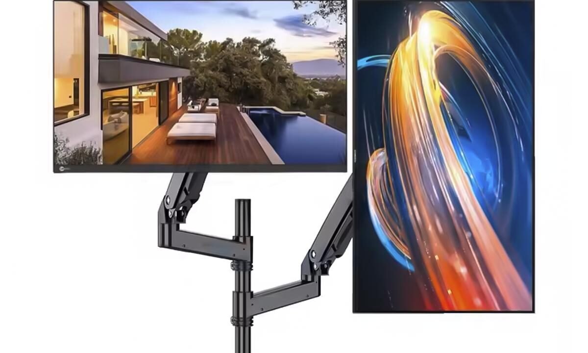 Suporte Duplo Articulado Para Monitores 17″ a 27″ Onistek Pistão a Gás – ON-F190