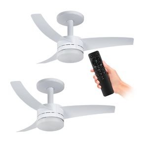 Kit 2 Ventiladores de Teto Arno Ultimate Bivolt Branco com Controle Remoto VX13