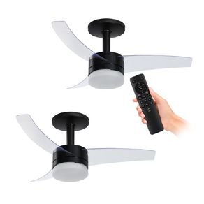 Kit 2 Ventiladores de Teto Arno Ultimate Bivolt Preto com Controle Remoto VX14