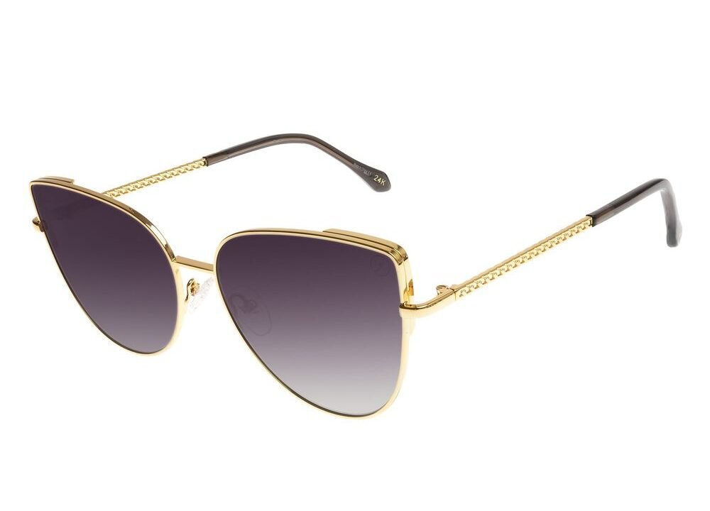 Óculos de Sol Feminino Michael Jackson Cat Dourado – Estilo e Proteção Chilli Beans