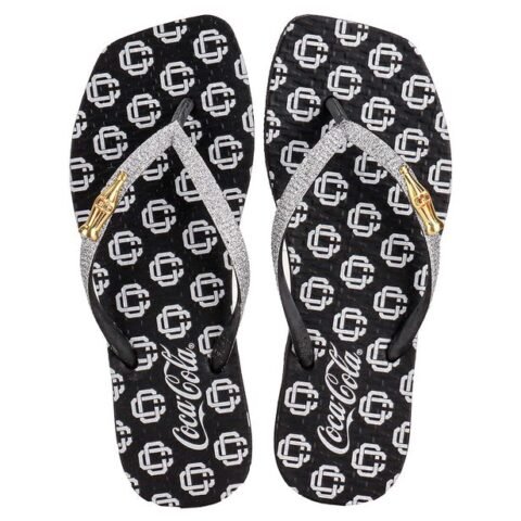 Chinelo Feminino Carlo Square Coca-Cola CC4326 Preto 33/34 – Estilo e Conforto