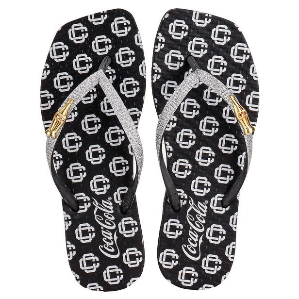Chinelo Feminino Carlo Square Coca-Cola CC4326 Preto 33/34 – Estilo e Conforto