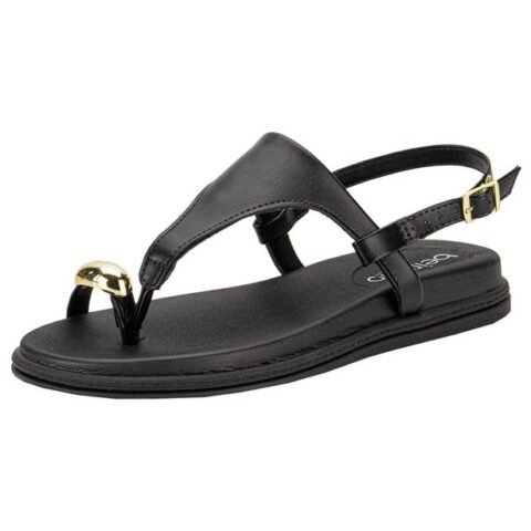 Sandália Feminina Flat Beira Rio 8513313 Preto 34: Conforto e Estilo para o Seu Dia a Dia