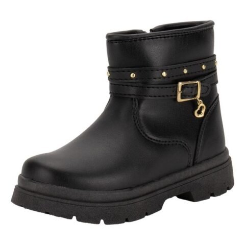 Bota Infantil Feminina Lily Kids 15099 Preto 21: Conforto e Estilo para sua Pequena