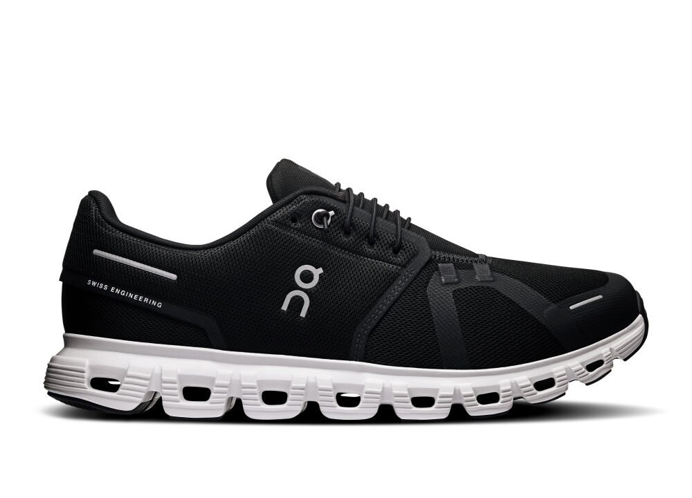Tênis On Running Cloud 6 Masculino Preto e Branco – Conforto e Estilo para o Dia a Dia