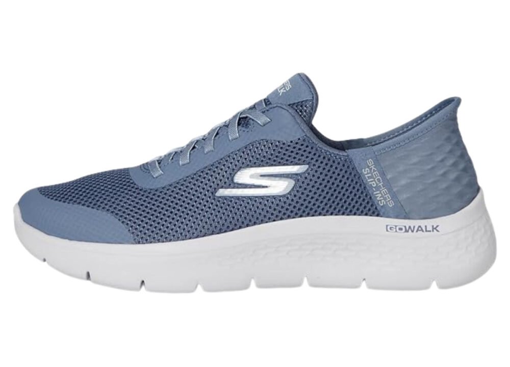 Tênis Skechers Go Walk Flex Feminino Azul – Conforto e Leveza para Caminhadas