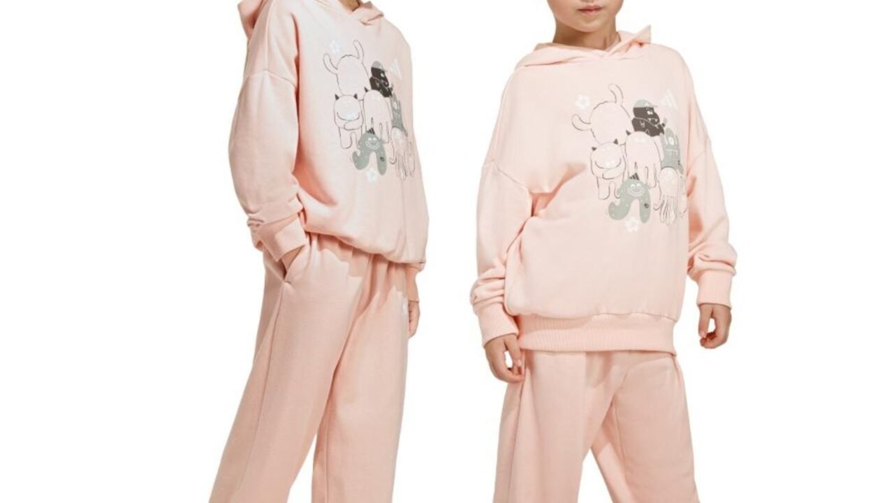 Infantil – Conjunto Jogger Tiro_nster adidas Sportswear Rosa