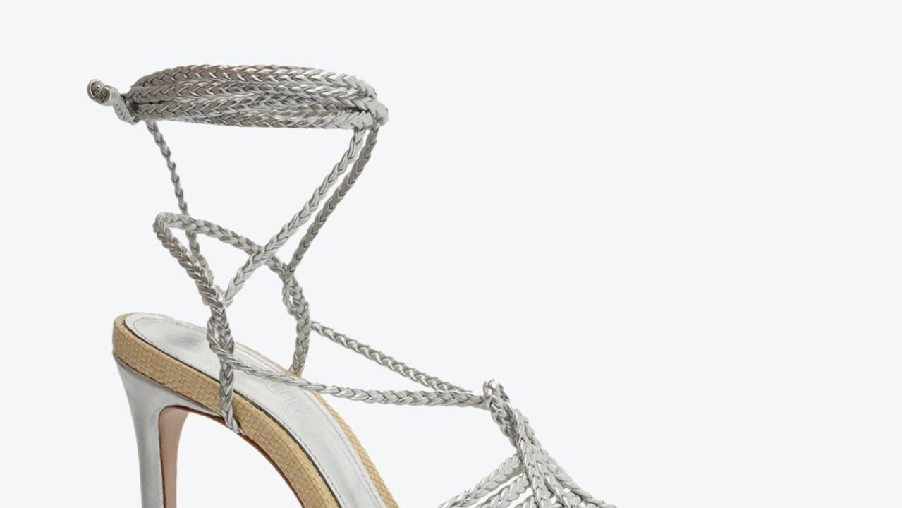 Sandália Salto Alto Adele Amarração Prata | Schutz: Elegância e Conforto para Seus Pés