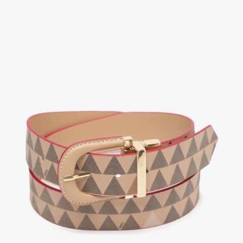 Cinto Triangle Couro Rosa | Schutz – Elegância e Estilo para Seu Look