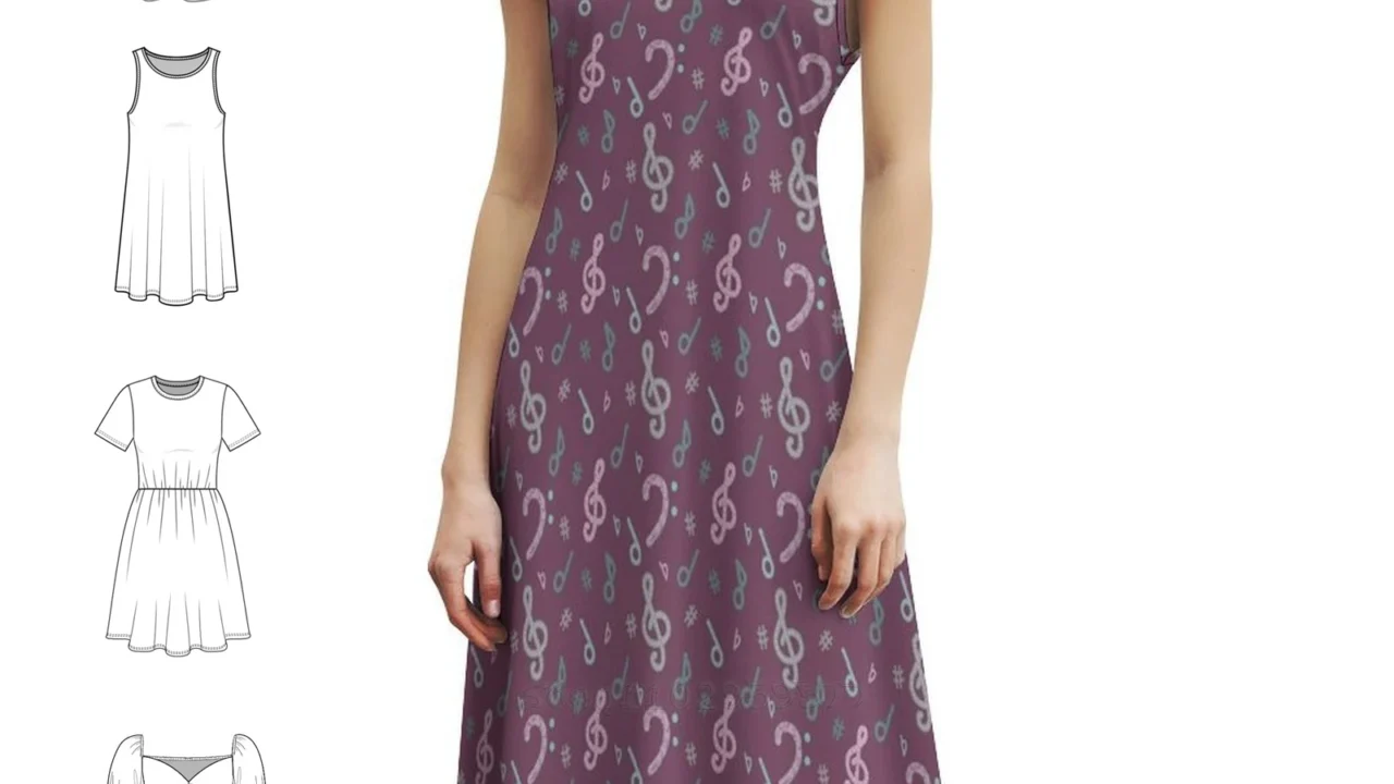 Vestido Happy Music Pattern: Estilo e Desconto Imperdível na Moda Feminina