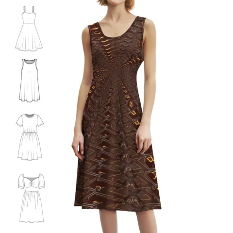 Vestido Elegante Feminino Traveling Through Time: Estilo e Versatilidade com 50% OFF