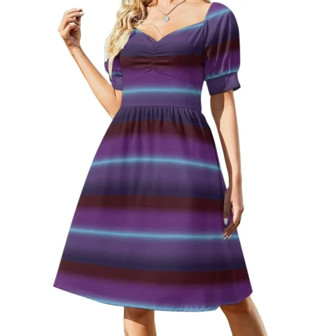 Vestido Floral Gradient Smock para Mulheres – Casual e Elegante para Primavera e Verão