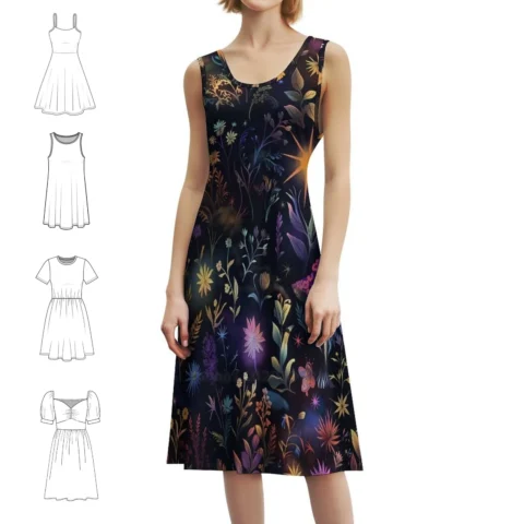 Vestido Estilo Coreano Witchy Seamless – Elegância Casual com 50% OFF