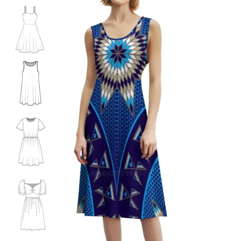 Vestido Estilo Coreano With Tipi’S Azul – Elegância Casual para Todas as Ocasiões